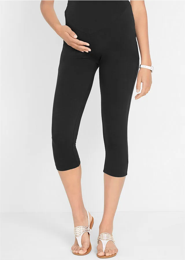 Leggings premamá en longitud capri (2 unidades) Negro-negro